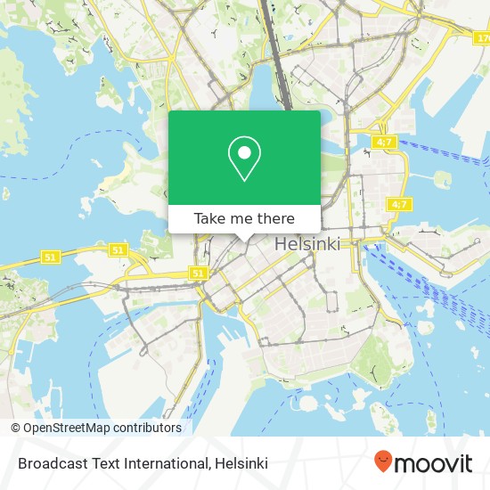 Broadcast Text International map