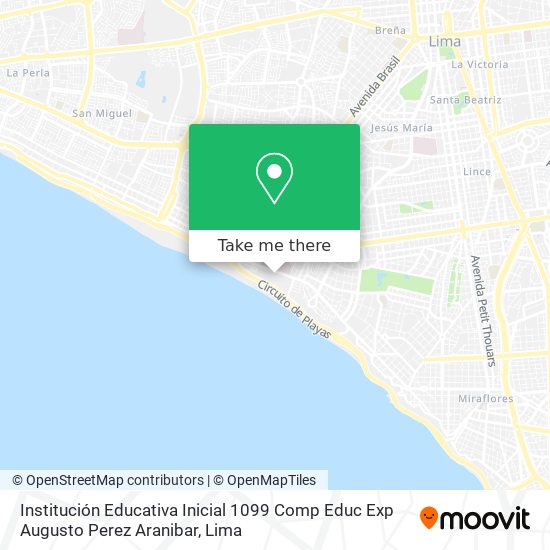 Institución Educativa Inicial 1099 Comp Educ Exp Augusto Perez Aranibar map