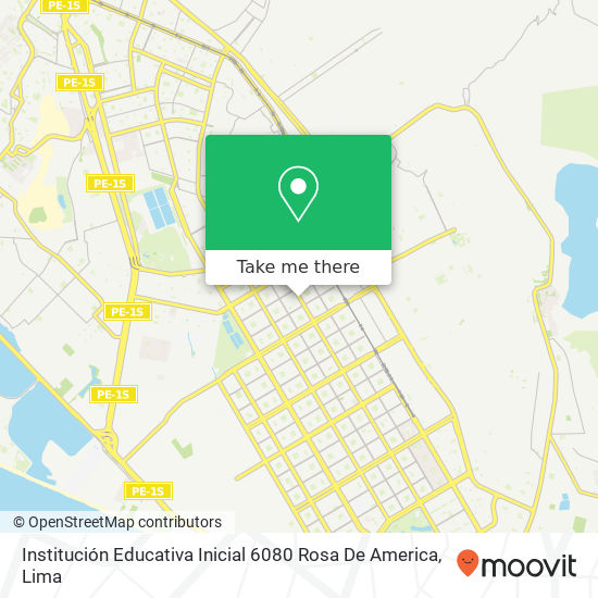 Mapa de Institución Educativa Inicial 6080 Rosa De America