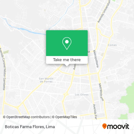 Mapa de Boticas Farma Flores