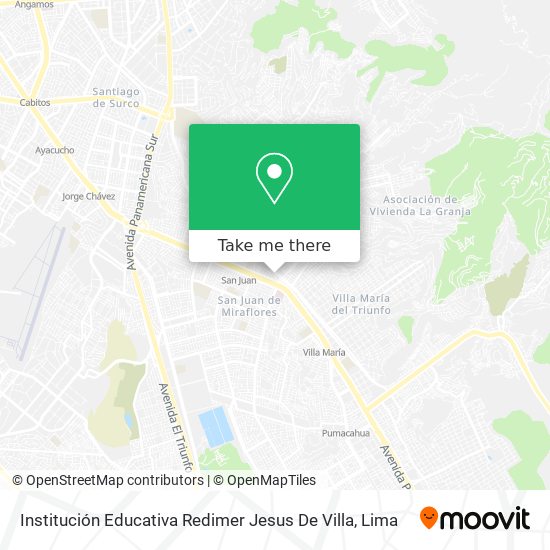 Mapa de Institución Educativa Redimer Jesus De Villa