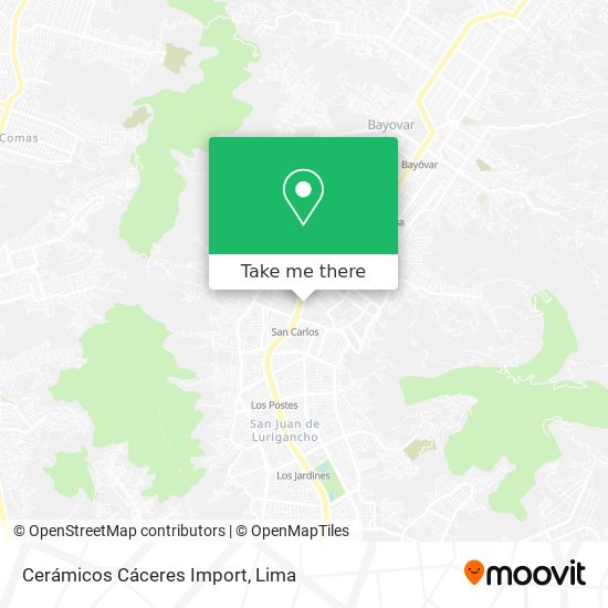 Cerámicos Cáceres Import map