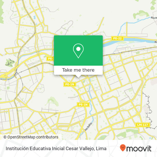 Institución Educativa Inicial Cesar Vallejo map