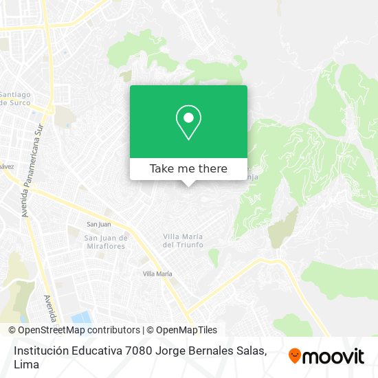 Mapa de Institución Educativa 7080 Jorge Bernales Salas
