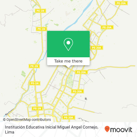 Mapa de Institución Educativa Inicial Miguel Angel Cornejo