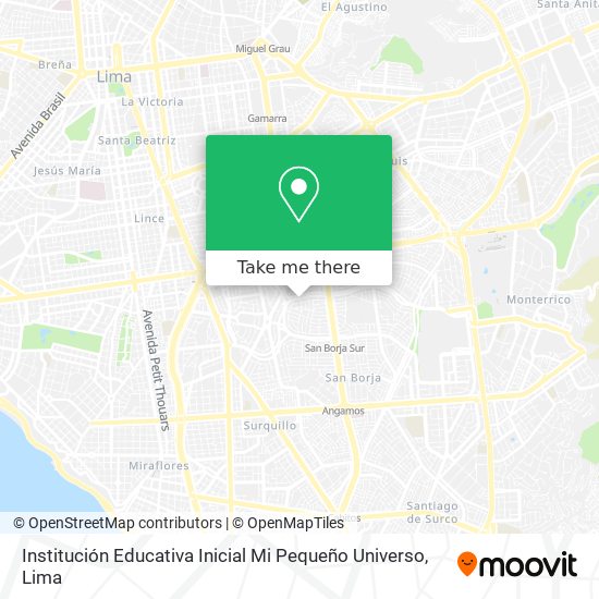 Mapa de Institución Educativa Inicial Mi Pequeño Universo