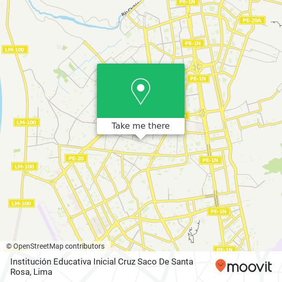 Mapa de Institución Educativa Inicial Cruz Saco De Santa Rosa