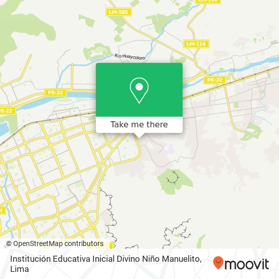 Institución Educativa Inicial Divino Niño Manuelito map
