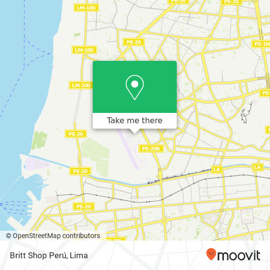 Britt Shop Perú map