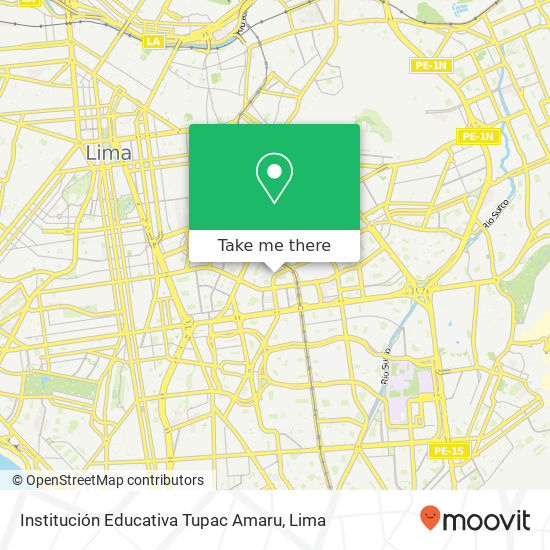 Institución Educativa Tupac Amaru map