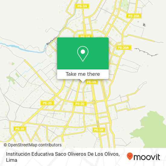 Mapa de Institución Educativa Saco Oliveros De Los Olivos