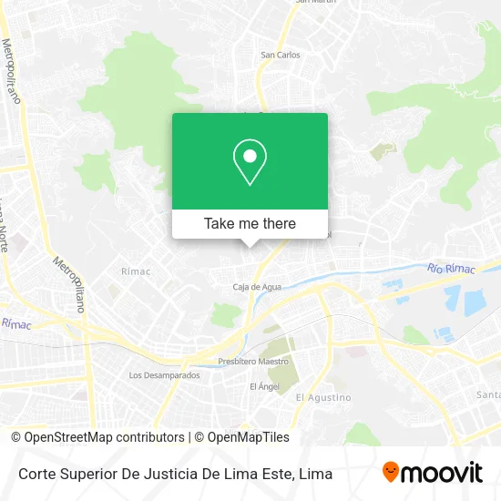 Mapa de Corte Superior De Justicia De Lima Este