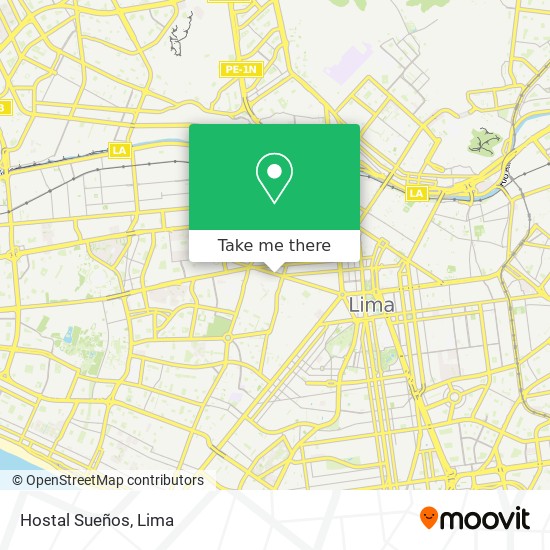 Hostal Sueños map