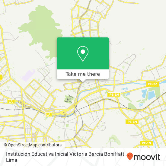 Institución Educativa Inicial Victoria Barcia Boniffatti map