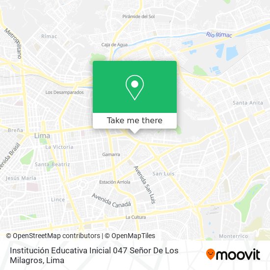 Mapa de Institución Educativa Inicial 047 Señor De Los Milagros