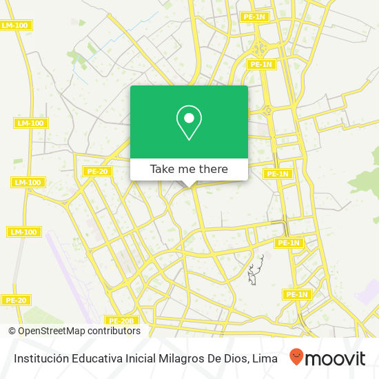 Mapa de Institución Educativa Inicial Milagros De Dios