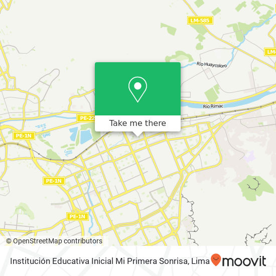 Mapa de Institución Educativa Inicial Mi Primera Sonrisa