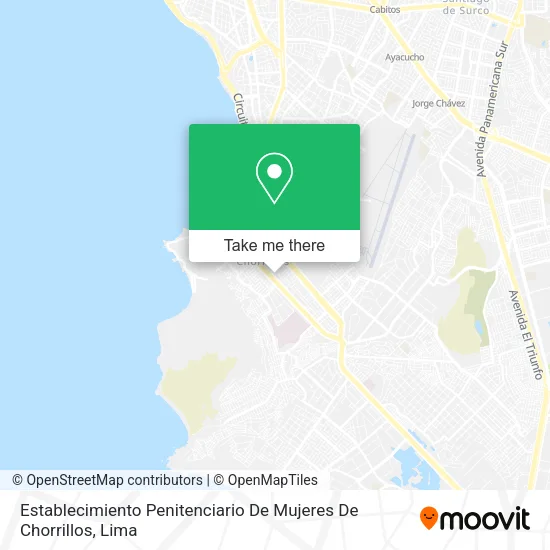 Mapa de Establecimiento Penitenciario De Mujeres De Chorrillos