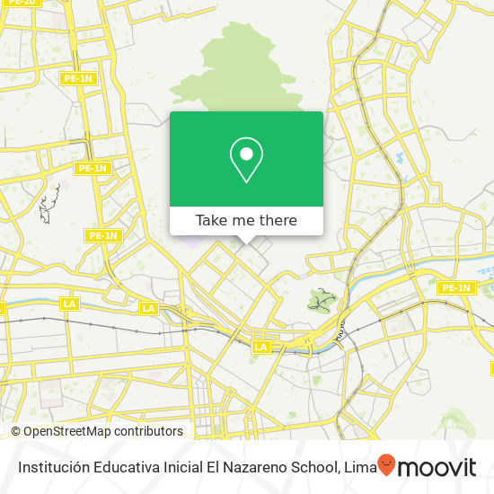 Institución Educativa Inicial El Nazareno School map