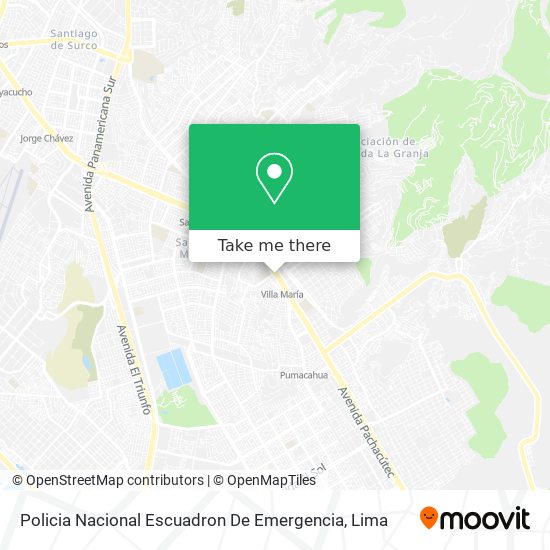 Policia Nacional Escuadron De Emergencia map