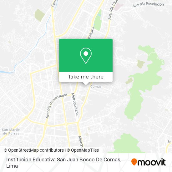 Institución Educativa San Juan Bosco De Comas map