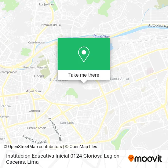 Mapa de Institución Educativa Inicial 0124 Gloriosa Legion Caceres