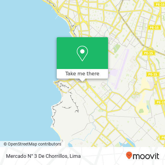 Mercado N° 3 De Chorrillos map