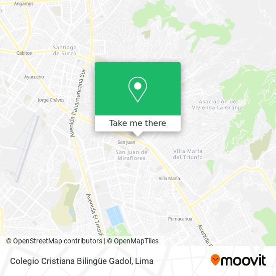 Mapa de Colegio Cristiana Bilingüe Gadol