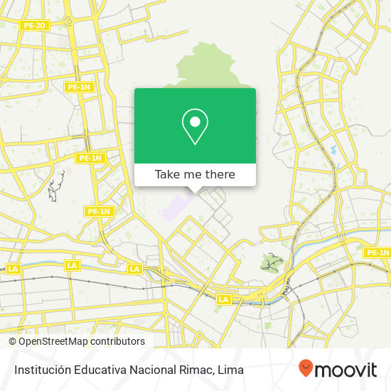 Institución Educativa Nacional Rimac map