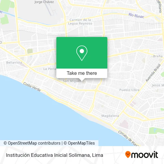 Mapa de Institución Educativa Inicial Solimana