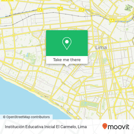 Mapa de Institución Educativa Inicial El Carmelo