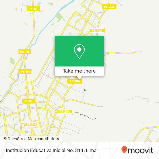 Mapa de Institución Educativa Inicial No. 311