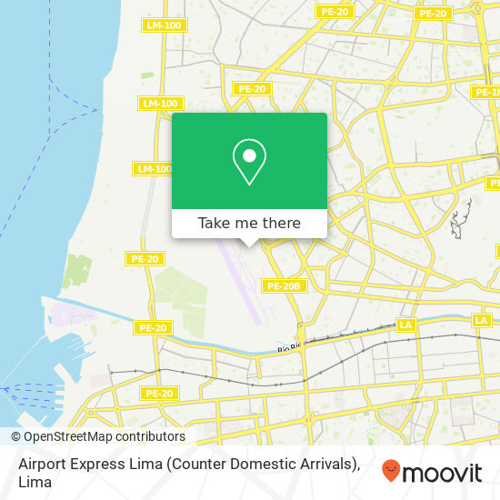 Airport Express Lima (Counter Domestic Arrivals) map
