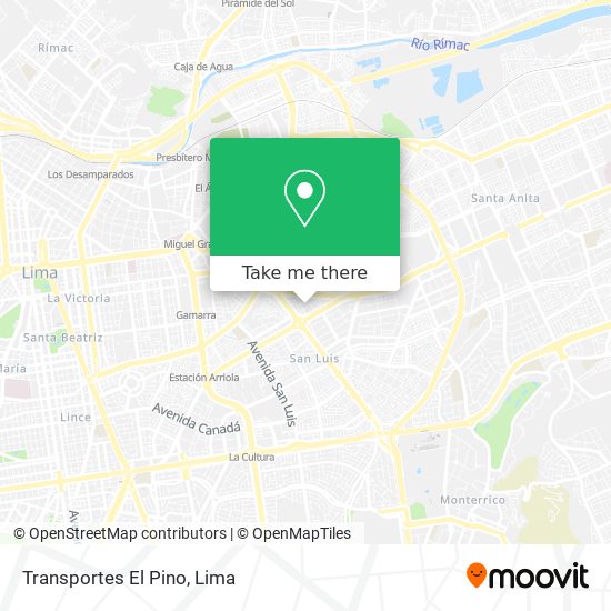 Transportes El Pino map