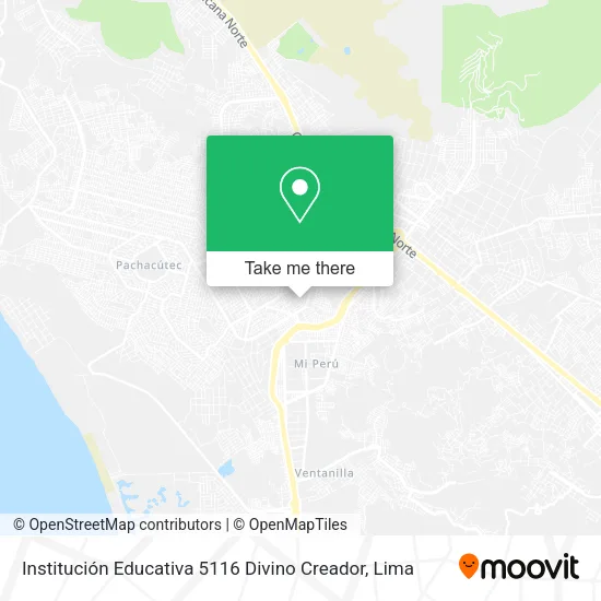 Institución Educativa 5116 Divino Creador map