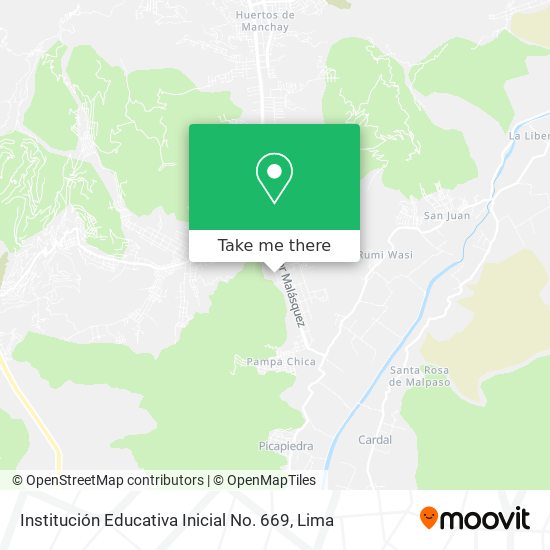 Mapa de Institución Educativa Inicial No. 669