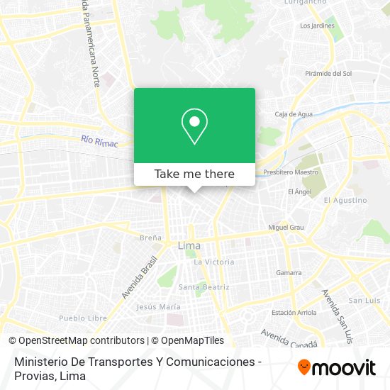 Ministerio De Transportes Y Comunicaciones - Provias map