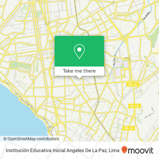 Mapa de Institución Educativa Inicial Angeles De La Paz