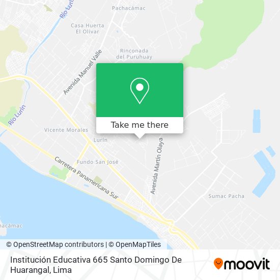 Mapa de Institución Educativa 665 Santo Domingo De Huarangal
