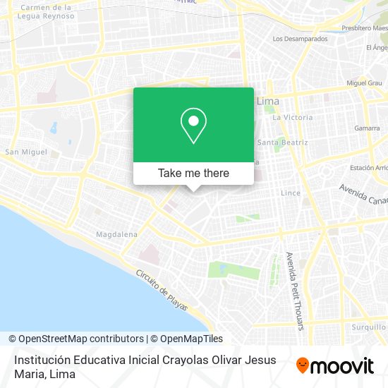 Institución Educativa Inicial Crayolas Olivar Jesus Maria map