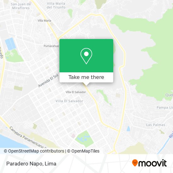Paradero Napo map