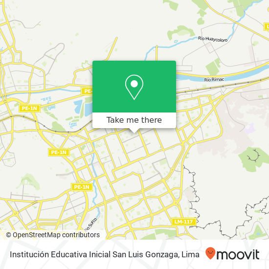 Mapa de Institución Educativa Inicial San Luis Gonzaga