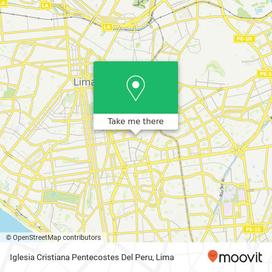 Iglesia Cristiana Pentecostes Del Peru map