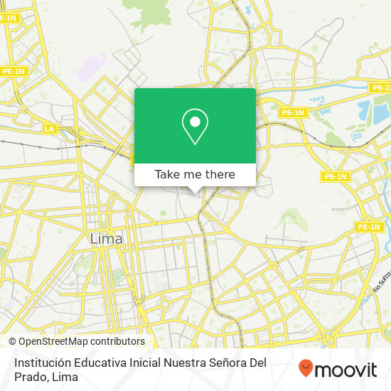 Mapa de Institución Educativa Inicial Nuestra Señora Del Prado