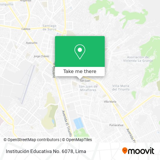 Mapa de Institución Educativa No. 6078