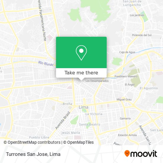 Turrones San Jose map