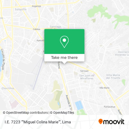 I.E. 7223 ""Miguel Colina Marie"" map