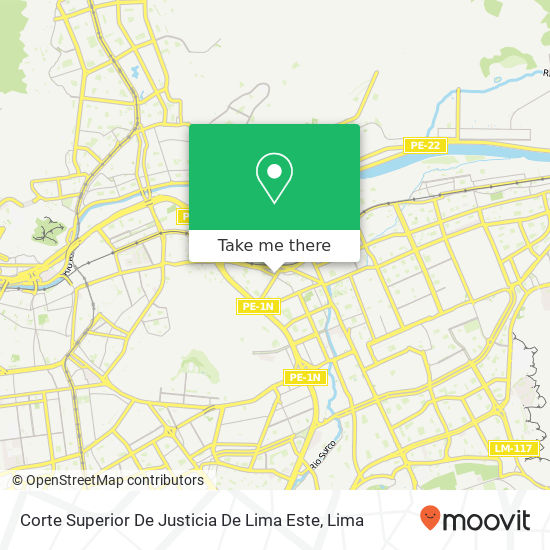 Corte Superior De Justicia De Lima Este map