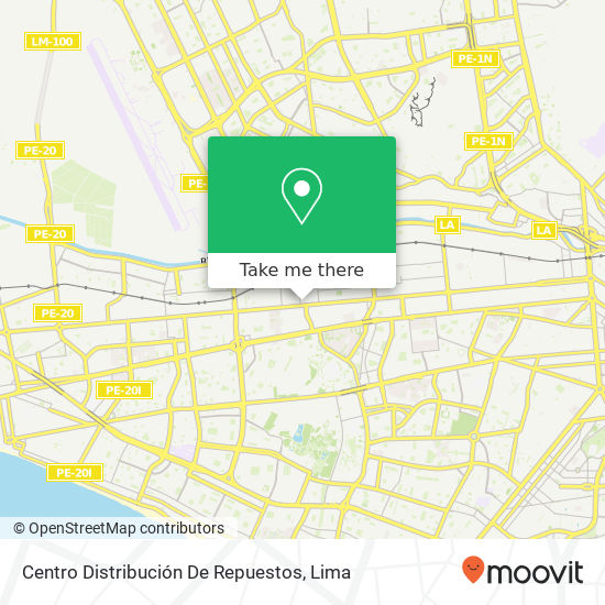 Centro Distribución De Repuestos map