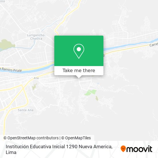 Mapa de Institución Educativa Inicial 1290 Nueva America
